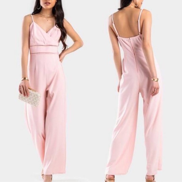 Francesca’s Jumpsuit Pink - Picture 1 of 1